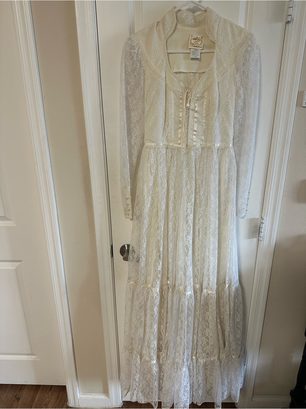 RARE Vintage 1970’s Gunne Sax Romantic Lace&Pearl Wedding Dress 👰🏼‍♀️